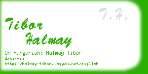 tibor halmay business card